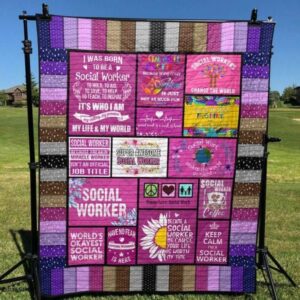 Super Awesome Social Worker Quilt Blanket Lk08  Quilt